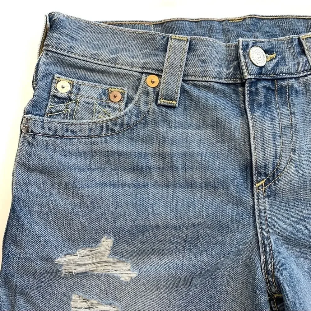 True Religion Jayde Distressed Denim Shorts 24
